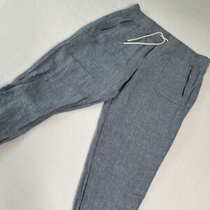 Athleta Women's Size 10 Cabo Linen Jogger Lightweight Pant Blue 530642